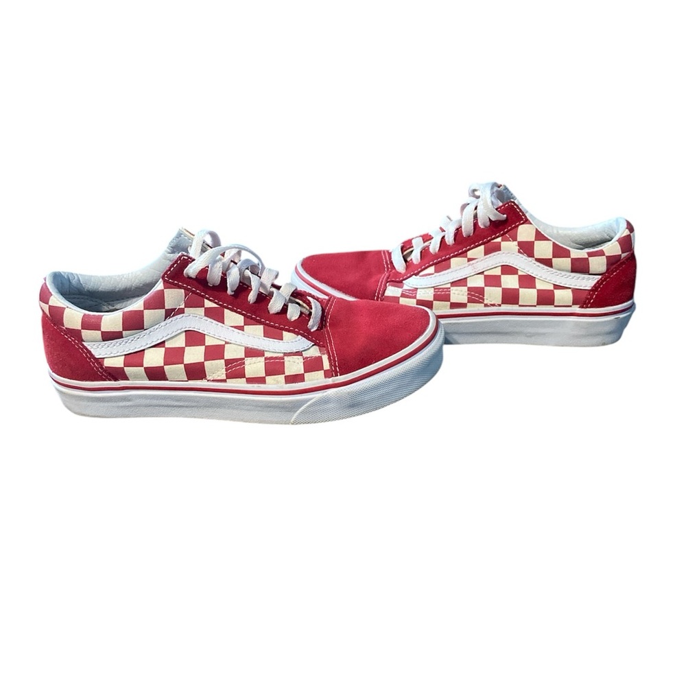 RED CHECKERBOARD OLD SKOOL VANS
